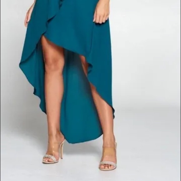 EMMI HI- LO DRAPPED DRESS - Picture 3 of 3